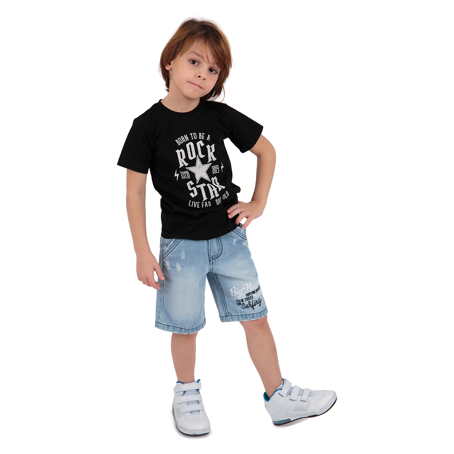 

Футболка Leader Kids Рок звезда черный р.104, GL001068417