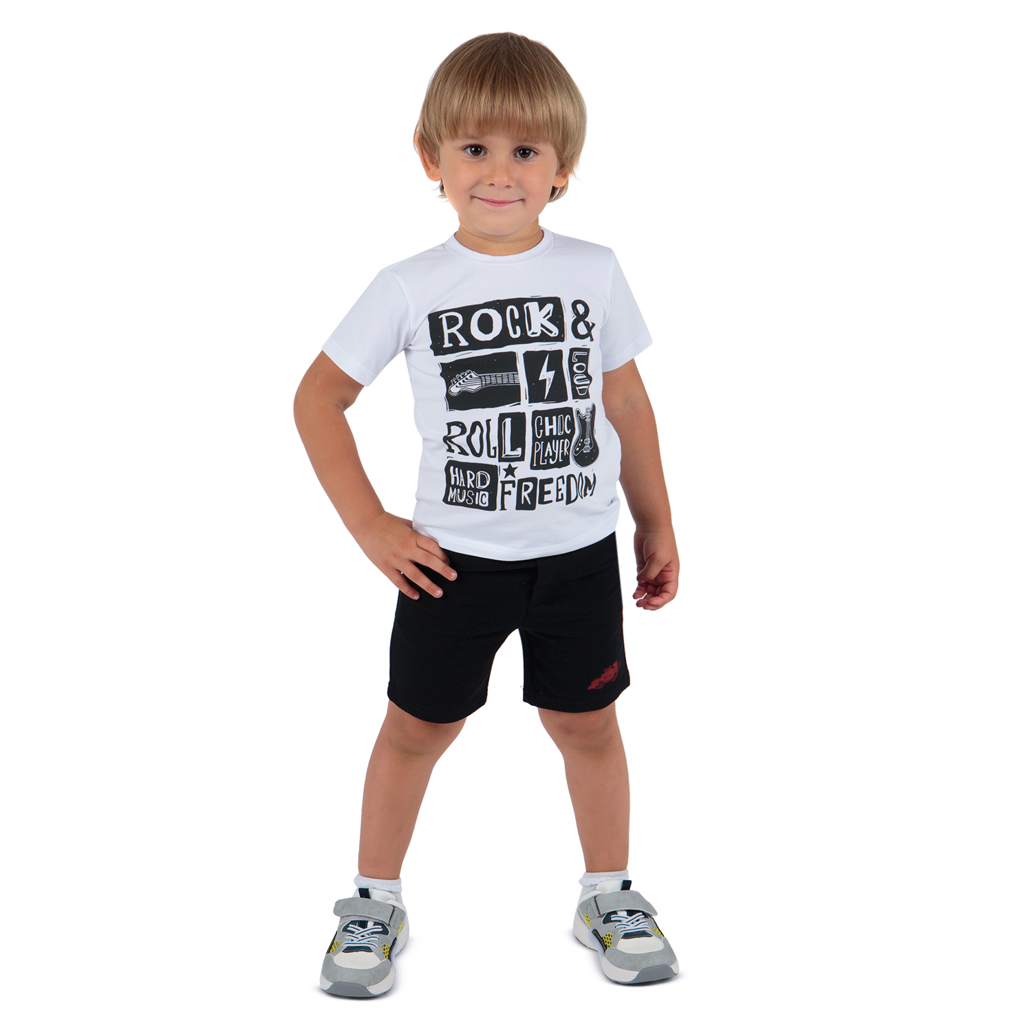 

Футболка Leader Kids Рок звезда белый р.104, GL001068425
