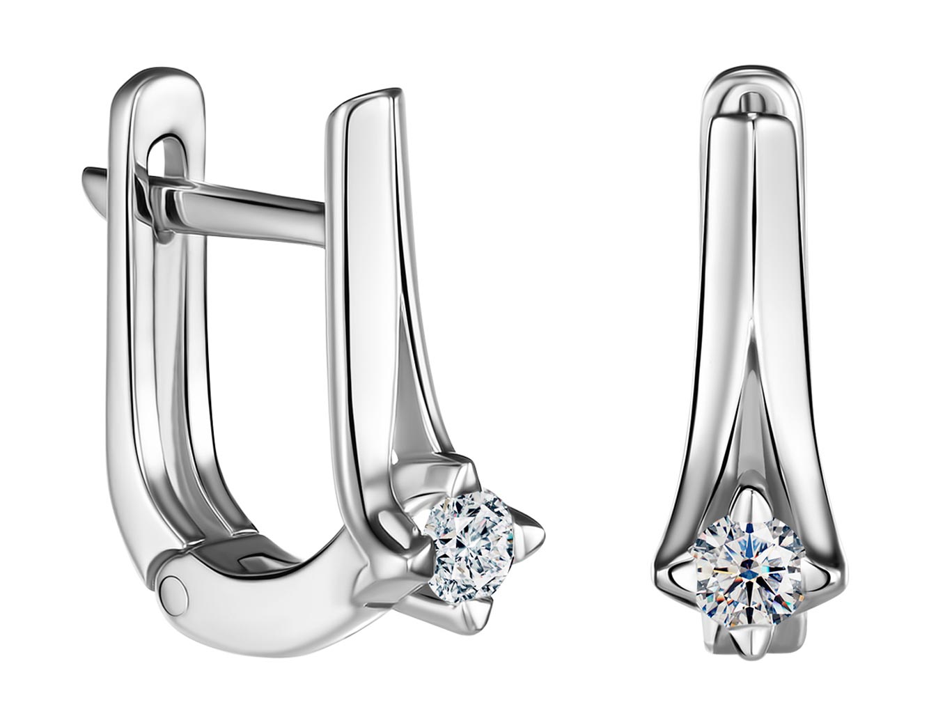 

Серьги из белого золота с бриллиантом ALROSA DIAMONDS 1B015F21S, 1B015F21S