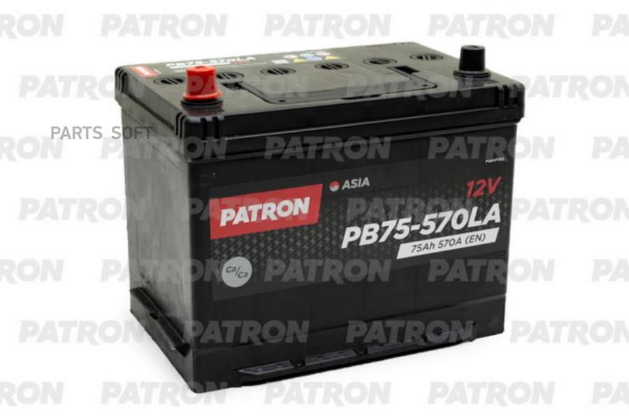 Аккумулятор PATRON ASIA 12V 75AH 570A (L+) B1+B6 270x173x222mm 16,6kg