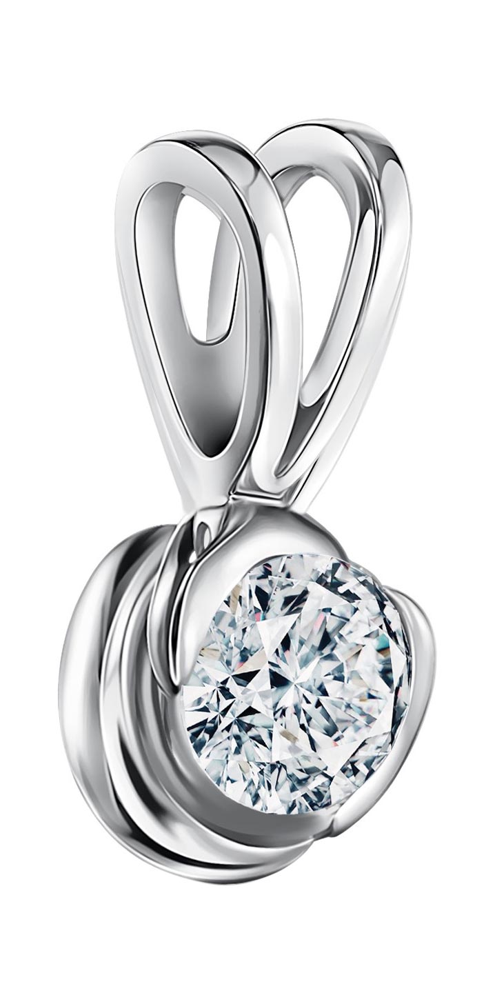 

Кулон из белого золота с бриллиантом ALROSA DIAMONDS 2C585211S, 2C585211S