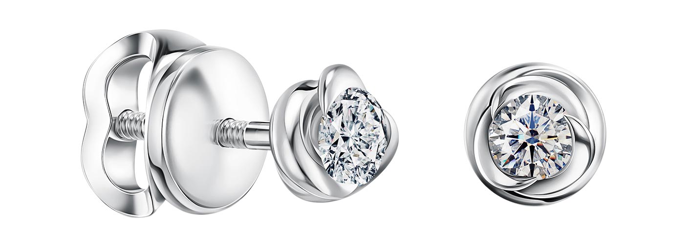 

Серьги из белого золота с бриллиантом ALROSA DIAMONDS 9C583121S, 9C583121S