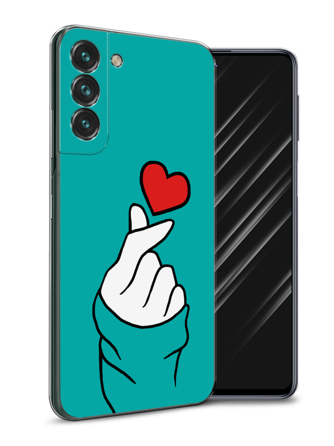 

Чехол Awog на Samsung Galaxy S22 + / Самсунг S22 + "Маленькое сердечко", Голубой;белый;красный, 2103950-7