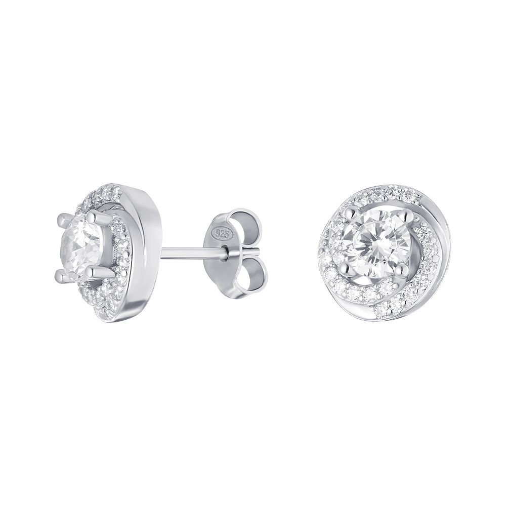 

Серьги пусеты из серебра ЮВЕЛИР КАРАТ 2129500/9TS1309E, фианит, 2129500/9TS1309E