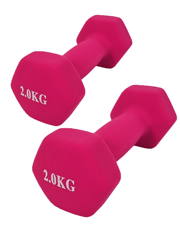 

Неразборные гантели неопреновые URM R0013 2 x 2 кг, розовый, R0013