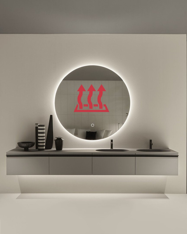 Зеркало для ванной Slavio Maluchini MN D100 круглое с нейтральной LED-подсветкой