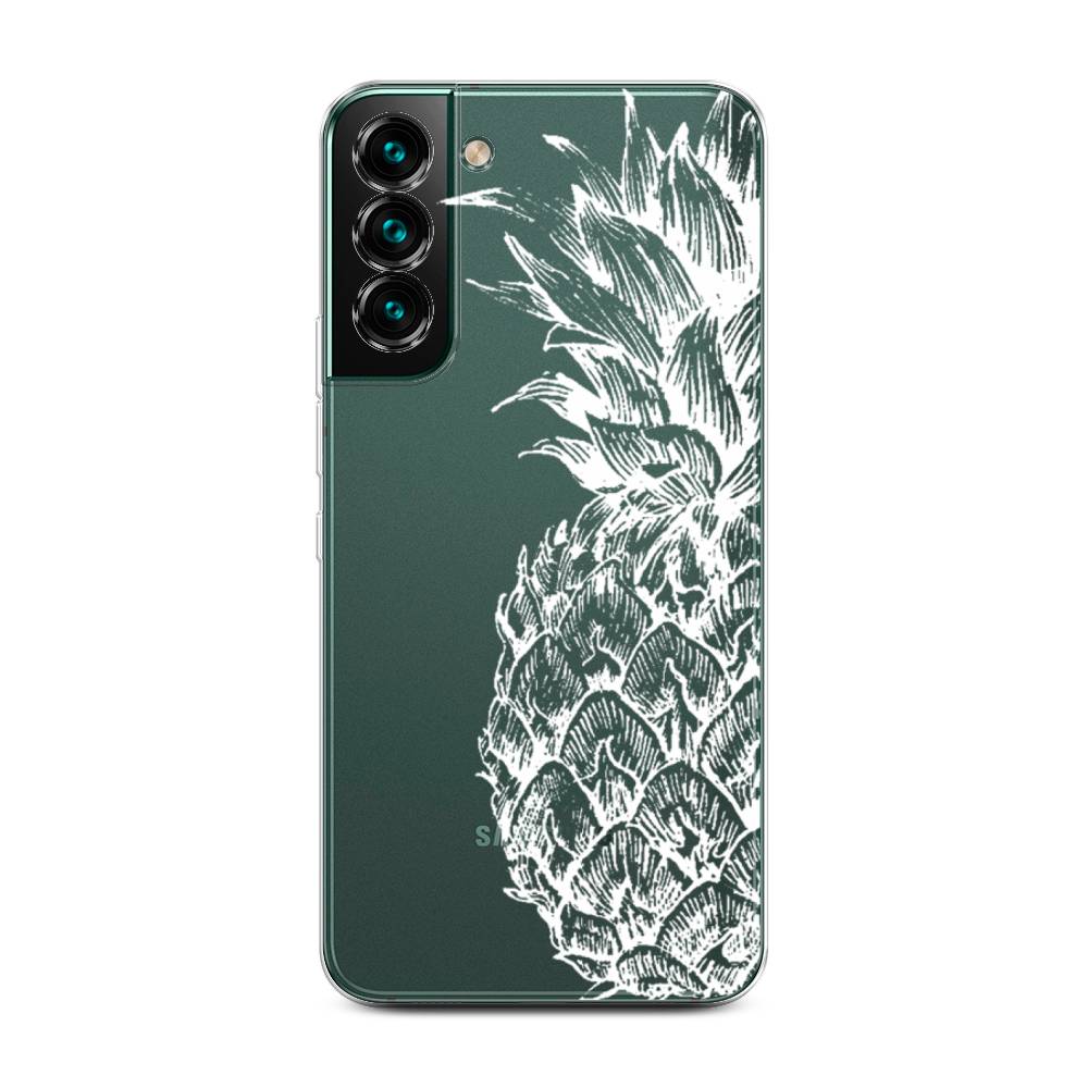 

Чехол Awog на Samsung Galaxy S22 + / Самсунг S22 + "Ананас графика белая", Белый, 2103950-10