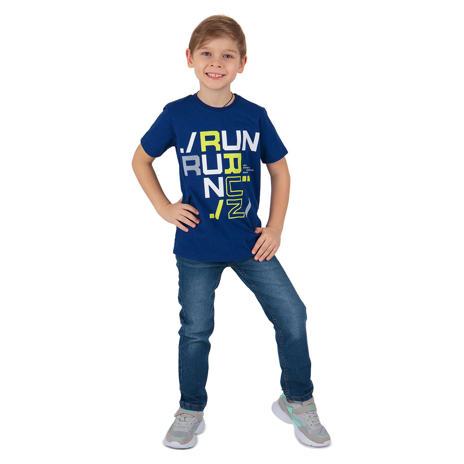 

Футболка Leader Kids Спорт и числа синий р.146, GL001112881