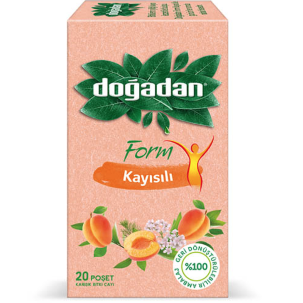 Чай турецкий Dogadan с абрикосом, 20 пакетиков
