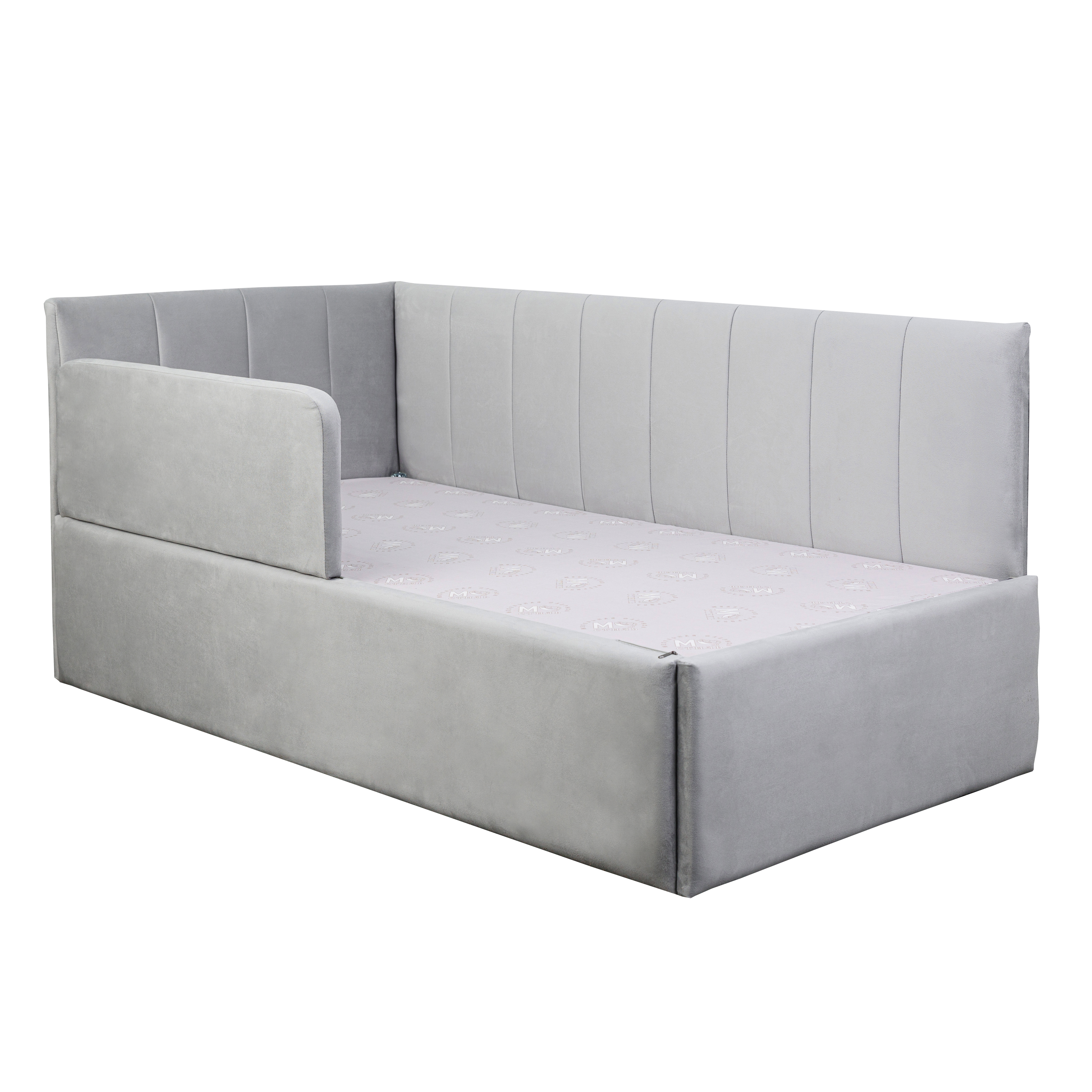 Кровать М-Стиль Хагги без ящика, серая 200*90