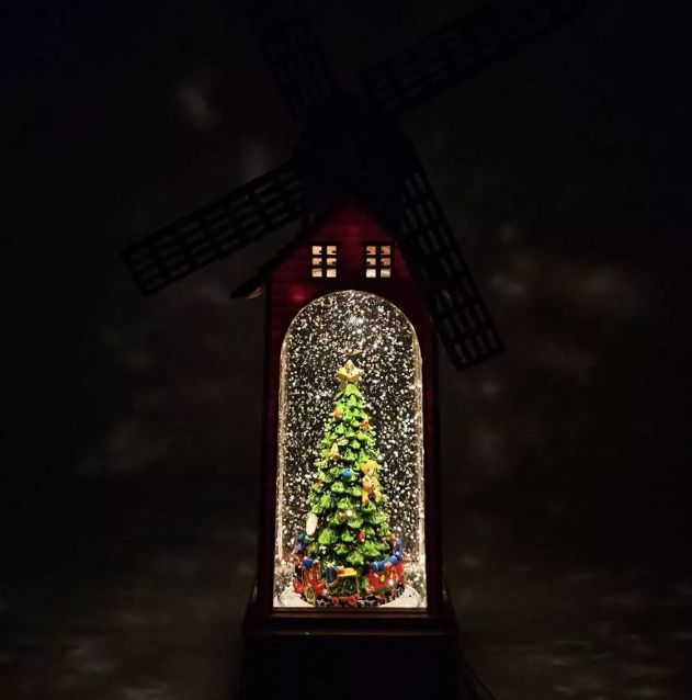 

Новогодний светильник Merry Christmas Wdl-23023 мельница елка 16879-1 белый теплый, Wdl-23023 мельница елка