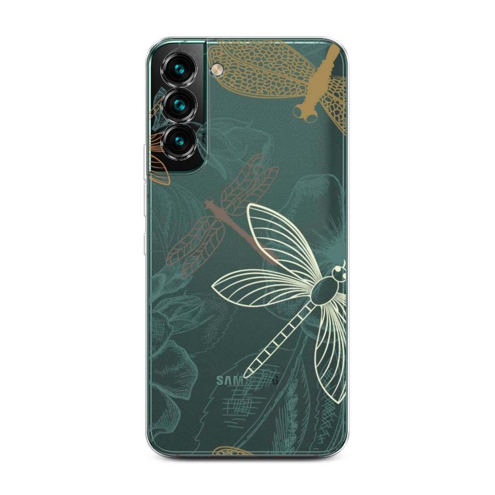 

Чехол Awog на Samsung Galaxy S22 + / Самсунг S22 + "Тени стрекоз", Коричневый;зеленый;белый, 2103950-8