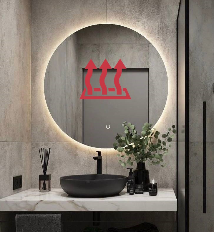 Зеркало для ванной Slavio Maluchini MN D120 круглое с тёплой LED-подсветкой зеркало круглое slavio maluchini d70 с тёплой led подсветкой и взмахом руки