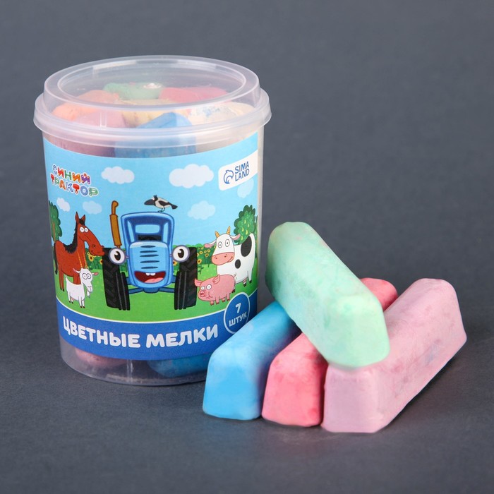 

Набор цветных мелков Синий трактор , 7 цветов
