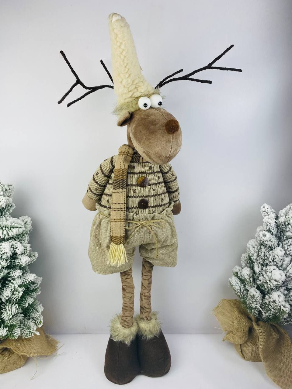 

Новогодняя фигурка Merry Christmas Олень в шортах растущий 16856-1 19x20x42 см, Коричневый, Олень в шортах растущий