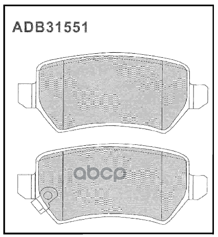 

Колодки задние OPEL Astra G/H Meriva Zafira ADB 31551, ADB31551