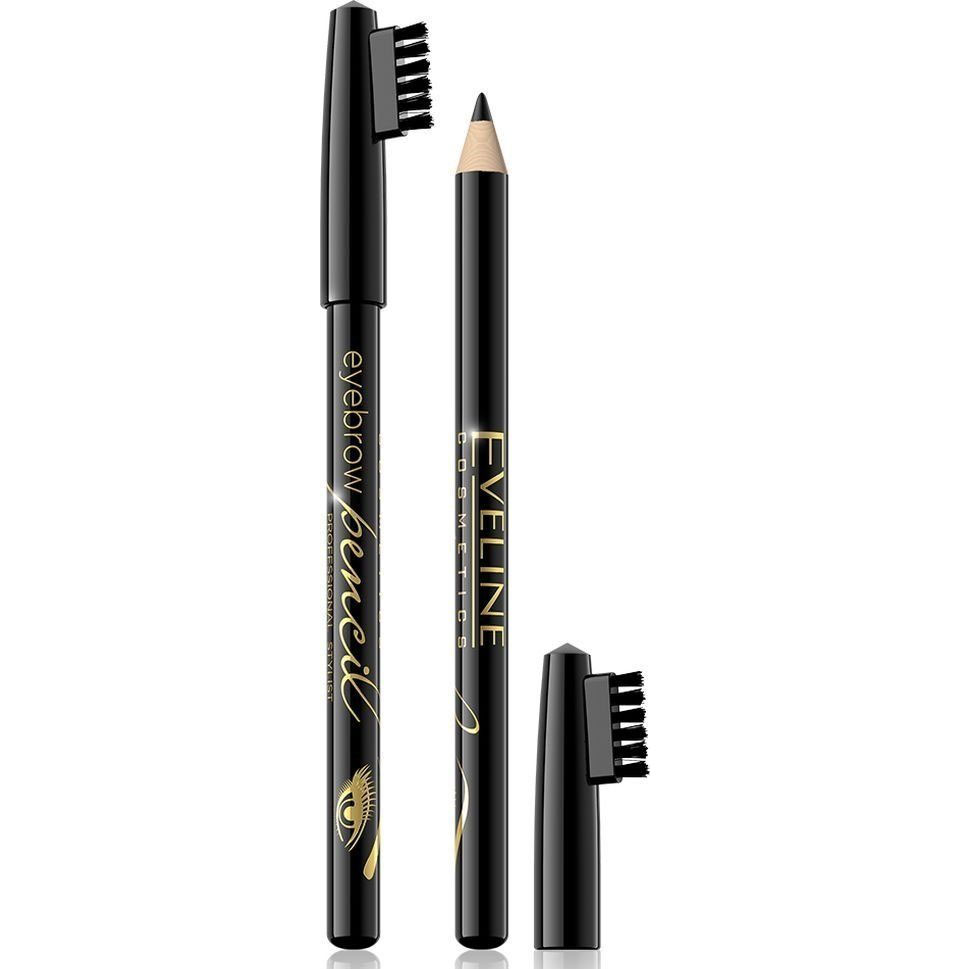 

Карандаш для бровей Eveline Cosmetics Eyebrow Pencil с щеточкой черный 2 г
