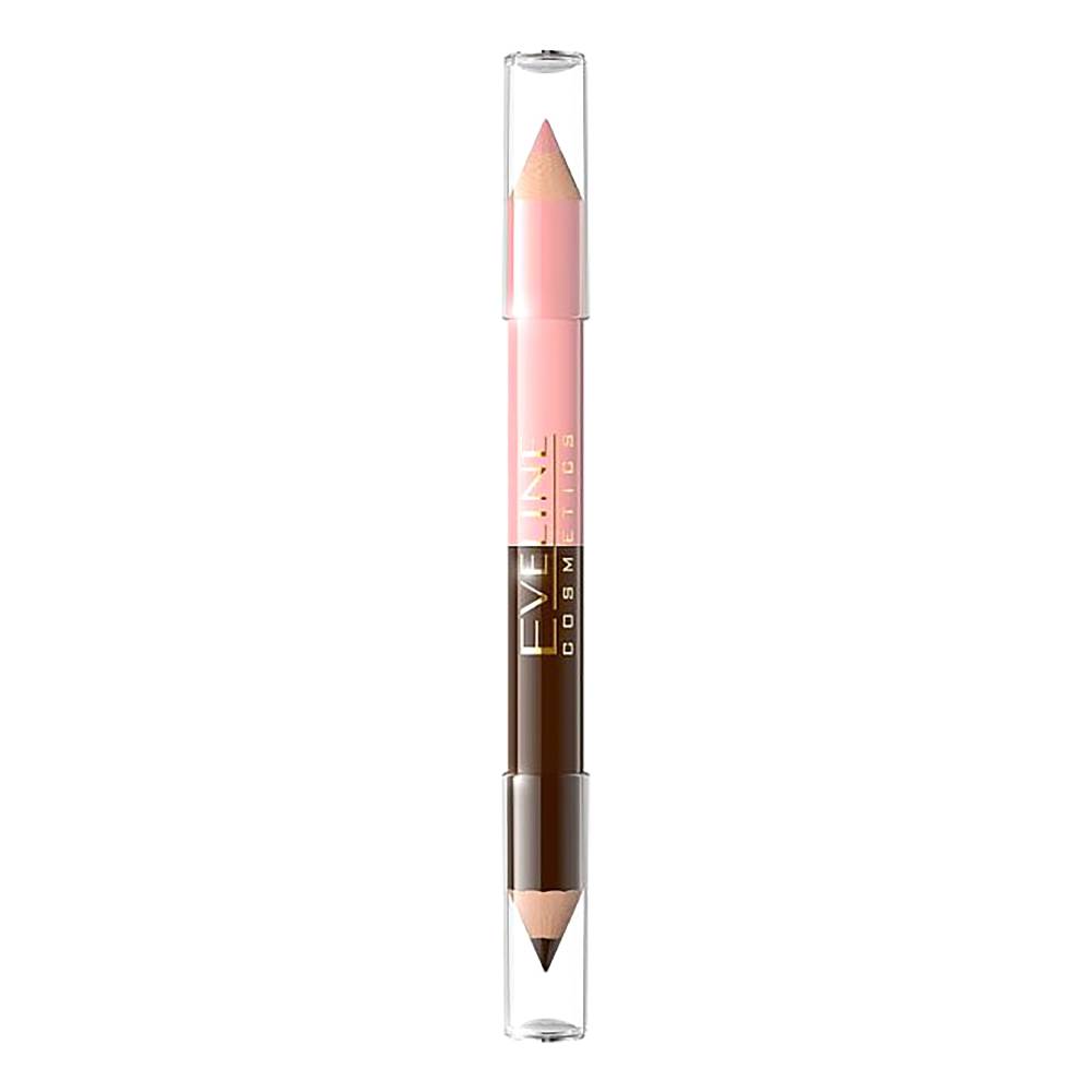 

Карандаш для бровей Eveline Cosmetics Pencil Duo + Хайлайтер 3,2 г