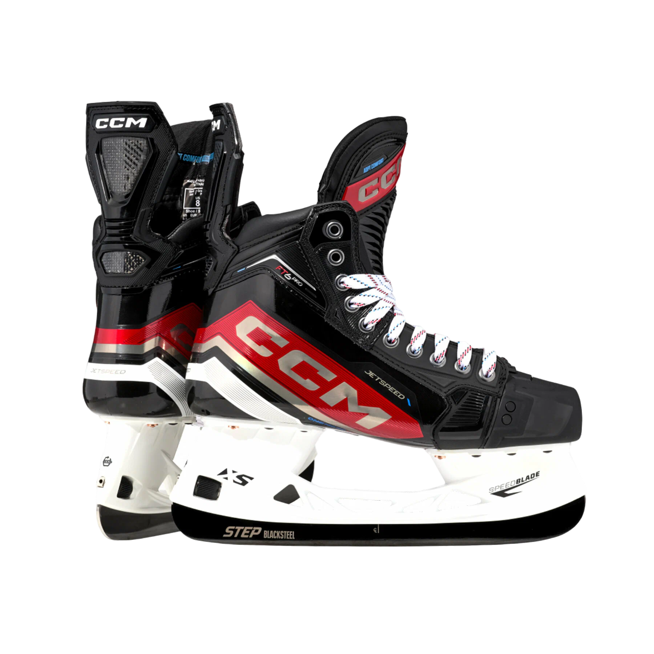 Коньки хоккейные Jetspeed FT6 Pro SR р.9 regular, черный/красный