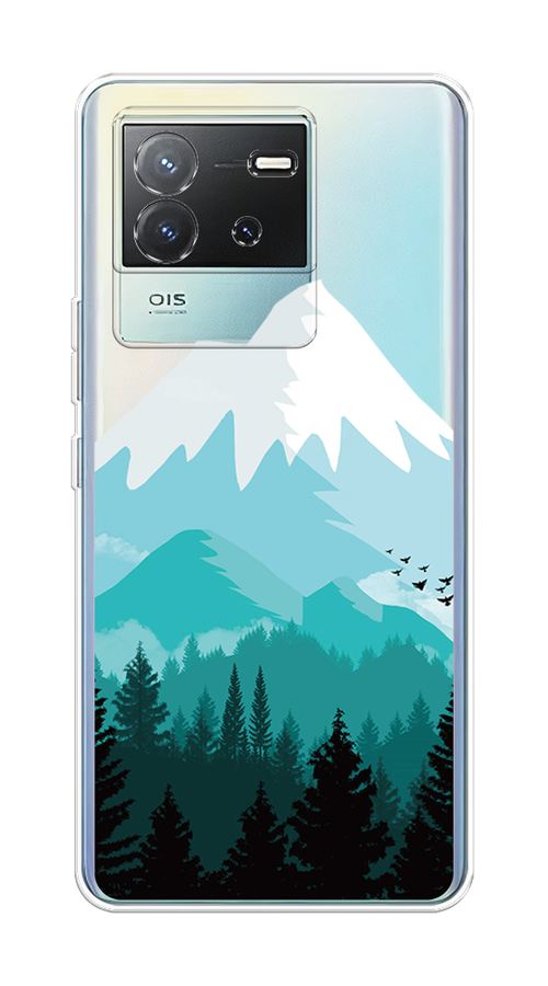 

Чехол на Vivo T2 4G "Синяя снежная гора", Белый;голубой;бирюзовый, 269550-1