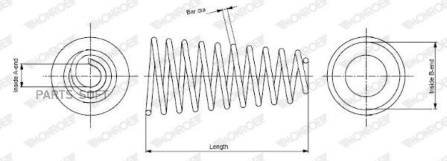 MONROE Пружина передняя L=R FIAT Doblo 01-> MONROE SP2406 MONROE SP2406