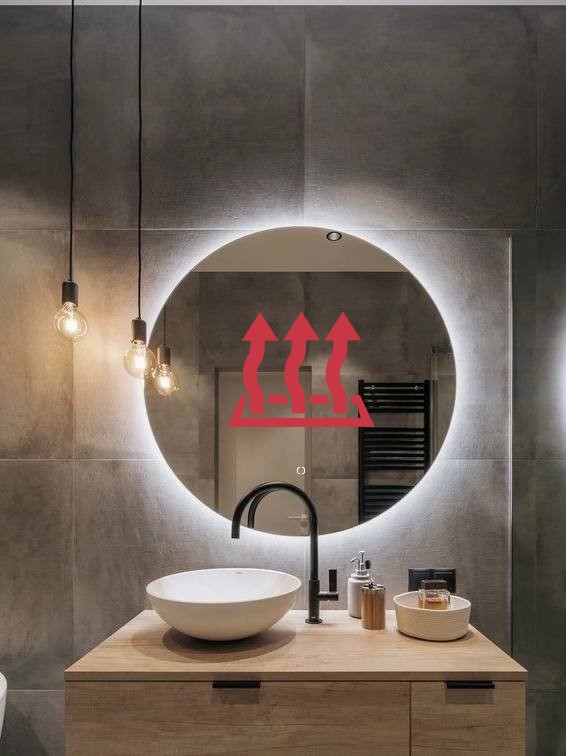Зеркало для ванной Slavio Maluchini MN D90 круглое с холодной LED-подсветкой светодиодная панель skyway 18 smd диодов белая s03301003