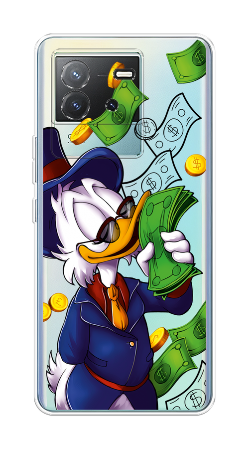 

Чехол на Vivo T2 4G "Scrooge McDuck with Money", Синий;зеленый;белый, 269550-1