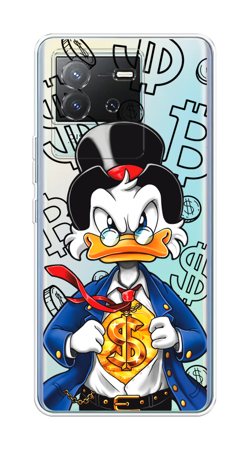 

Чехол на Vivo T2 4G "Scrooge Goldman", Черный;белый;синий, 269550-1