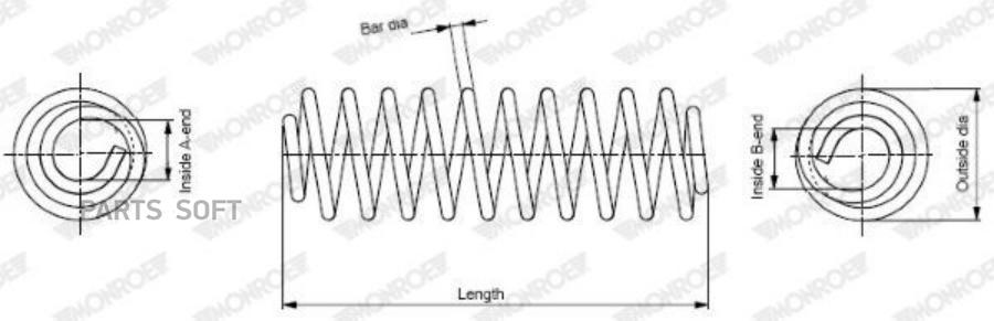 

MONROE Пружина подвески MONROE SP2348