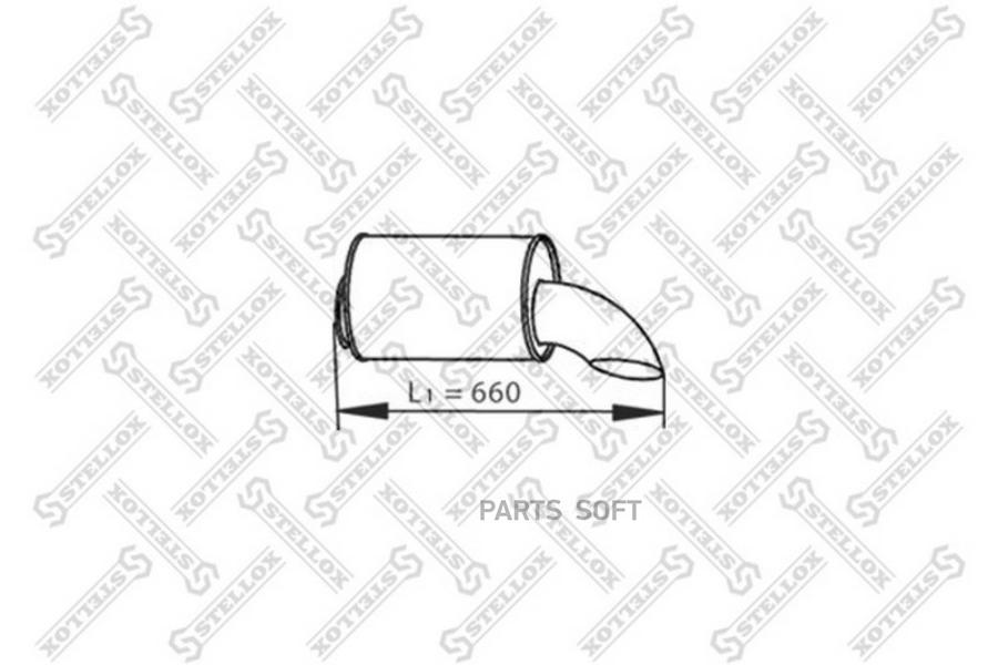 

STELLOX 8203771SX 82-03771-SX труба глушителя выхлопная RVI PREMIUM/Magnu