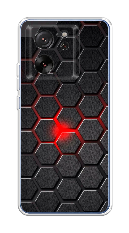

Чехол на Xiaomi 13T "Соты красные", Красный;черный;серый, 319850-1