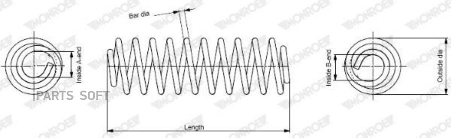 

MONROE Пружина подвески MONROE SP3458