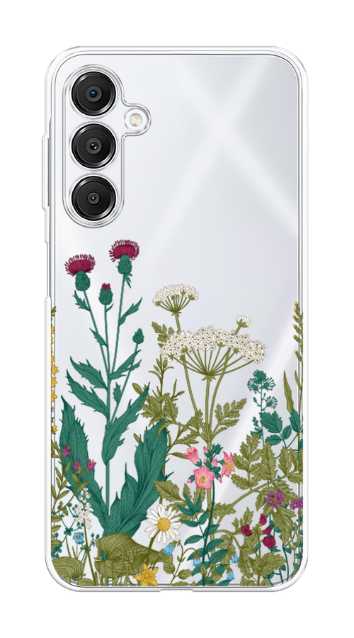 

Чехол на Samsung Galaxy A16 Дикие полевые цветы, Зеленый;розовый;белый, 2110250-1
