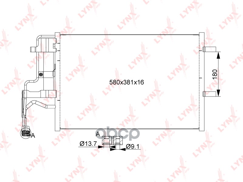 

Радиатор Кондиционера С Осушителем LYNXauto арт. RC0369
