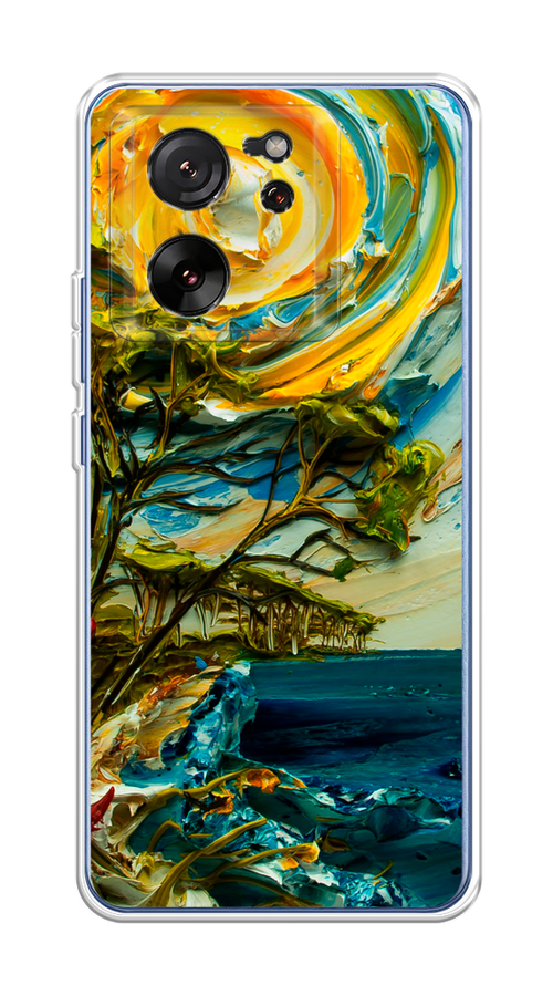 

Чехол на Xiaomi 13T "Солнце живопись", Желтый;синий, 319850-1