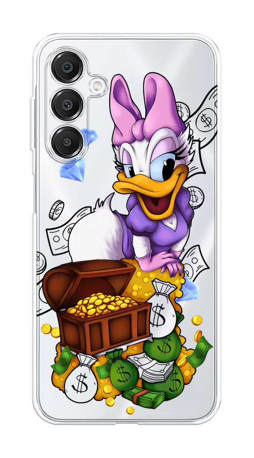 

Чехол на Samsung Galaxy A16 Rich Daisy Duck, Коричневый;белый;фиолетовый, 2110250-1