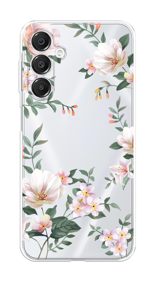 

Чехол на Samsung Galaxy A16 Beautiful white flowers, Бежевый;зеленый, 2110250-1