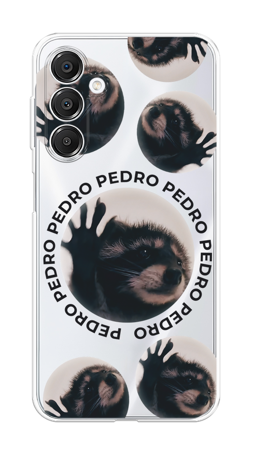 

Чехол на Samsung Galaxy A16 Pedro енот, Черный;бежевый;прозрачный, 2110250-1