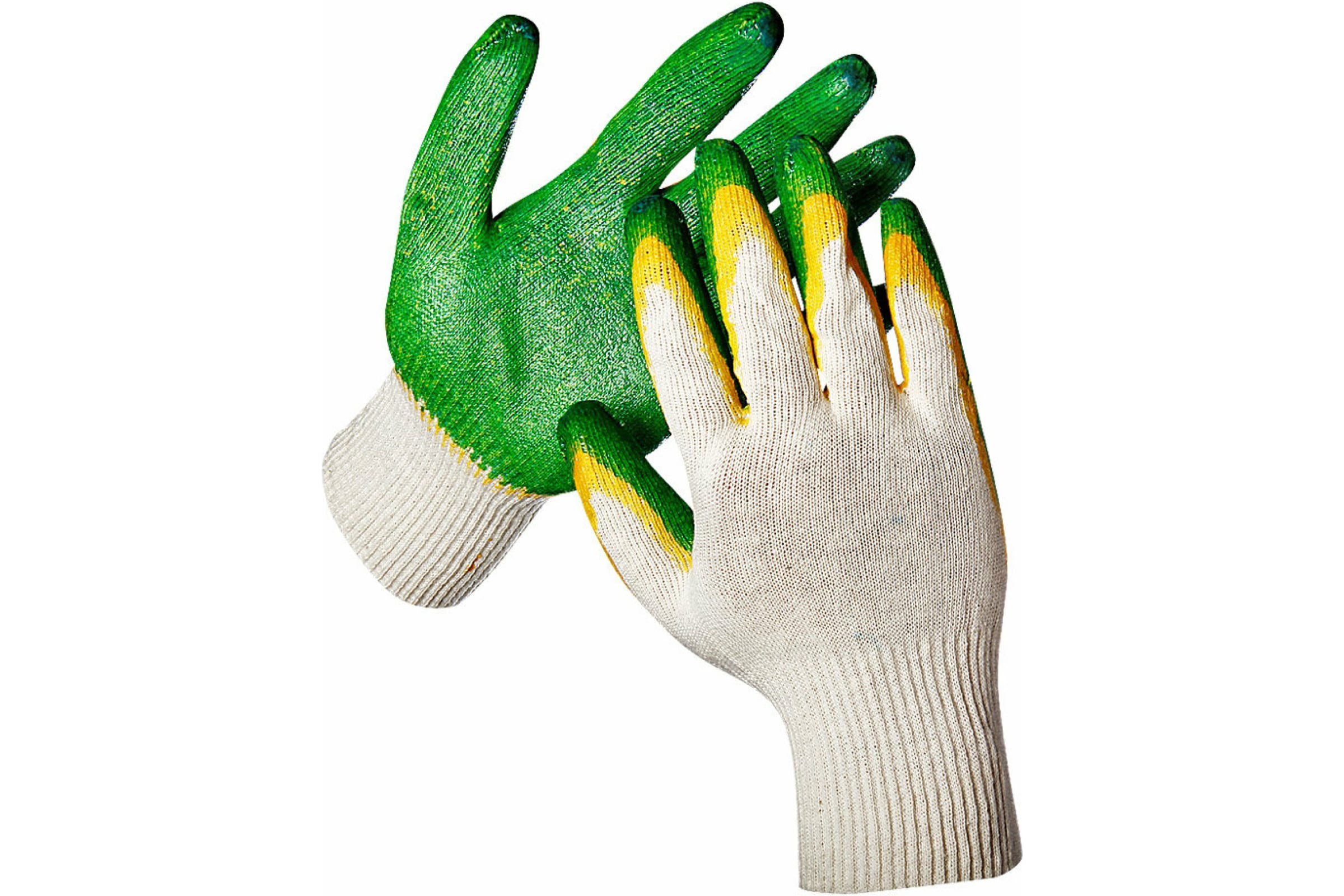 фото Dinfix перчатки с двойным латексным обливом "люкс" 13 класс,хб (100 шт) 00-00001978