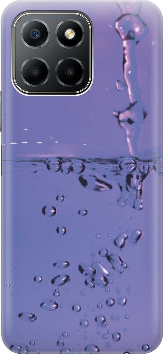 

Силиконовый чехол на Honor X6 / X8 5G с принтом "Капли на сиреневом", Синий;фиолетовый, 158176