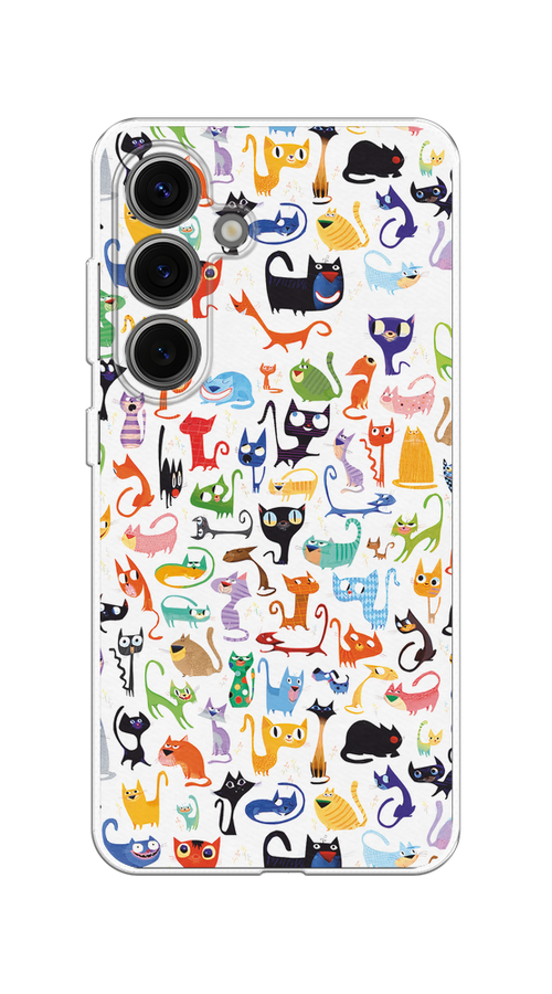 

Чехол на Samsung Galaxy S25 Цветные коты, Разноцветный, 2110350-1