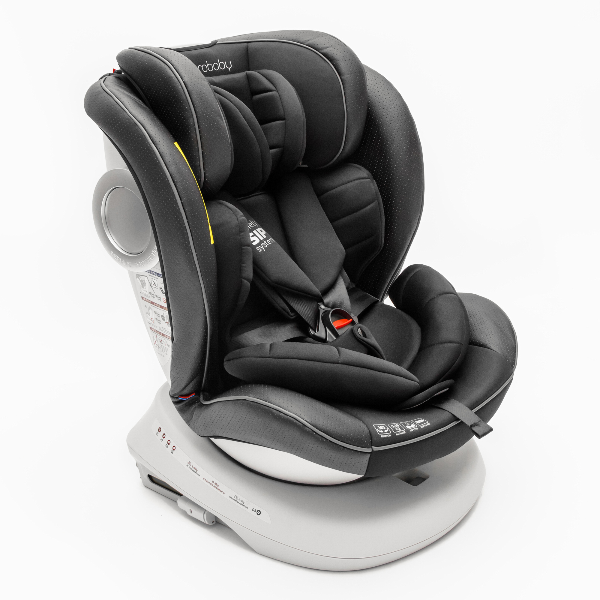 фото Автокресло amarobaby champion, isofix класс d, группа 0+/1/2/3, черный