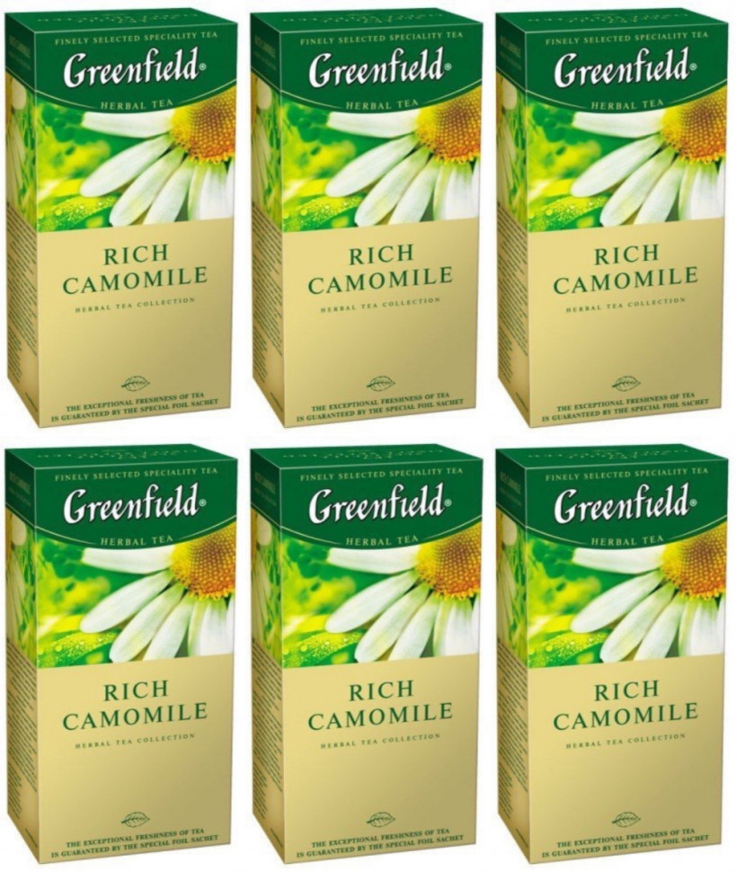 

Чай травяной Greenfield Rich Camomile, 25 пакетиков х 6 шт