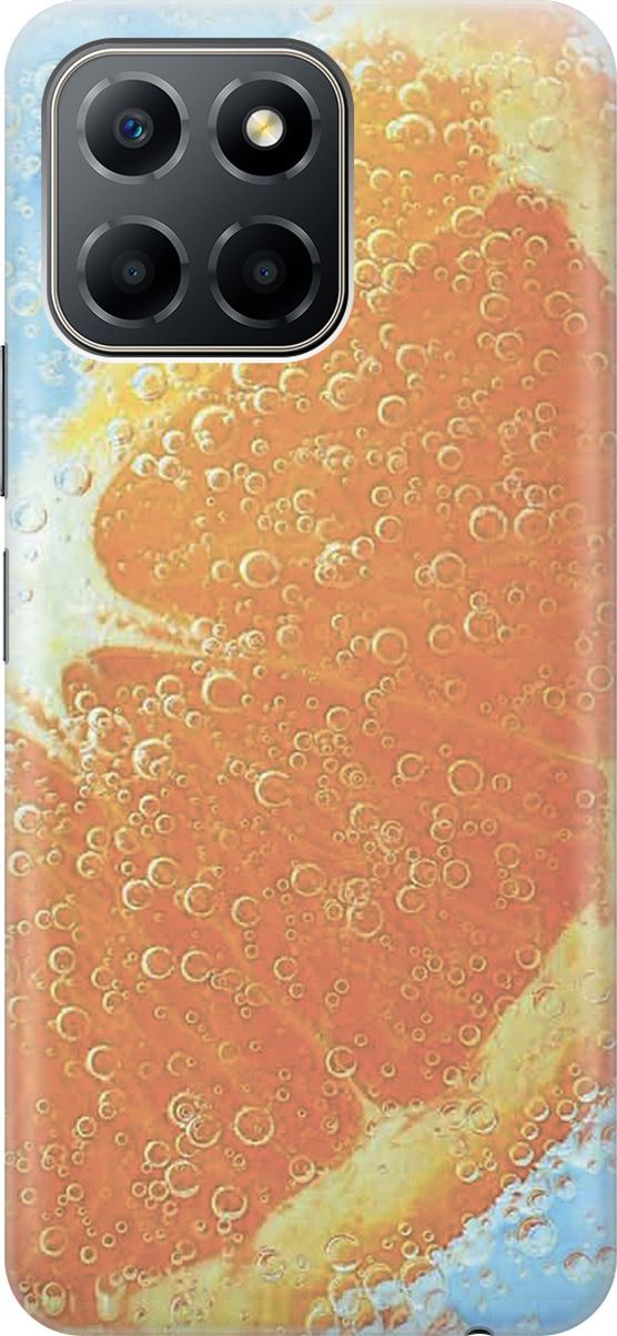 

Силиконовый чехол на Honor X6/X8 5G с принтом "Долька апельсина", Голубой;оранжевый, 158175