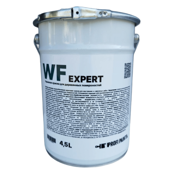 

PROFIPAINTS Краска для дерева PROFIPAINTS WF EXPERT для наружных и внутренних работ укрывн, Белый, Краска для дерева PROFIPAINTS WF EXPERT для наружных и внутренних работ укрывная 4.5л , База C