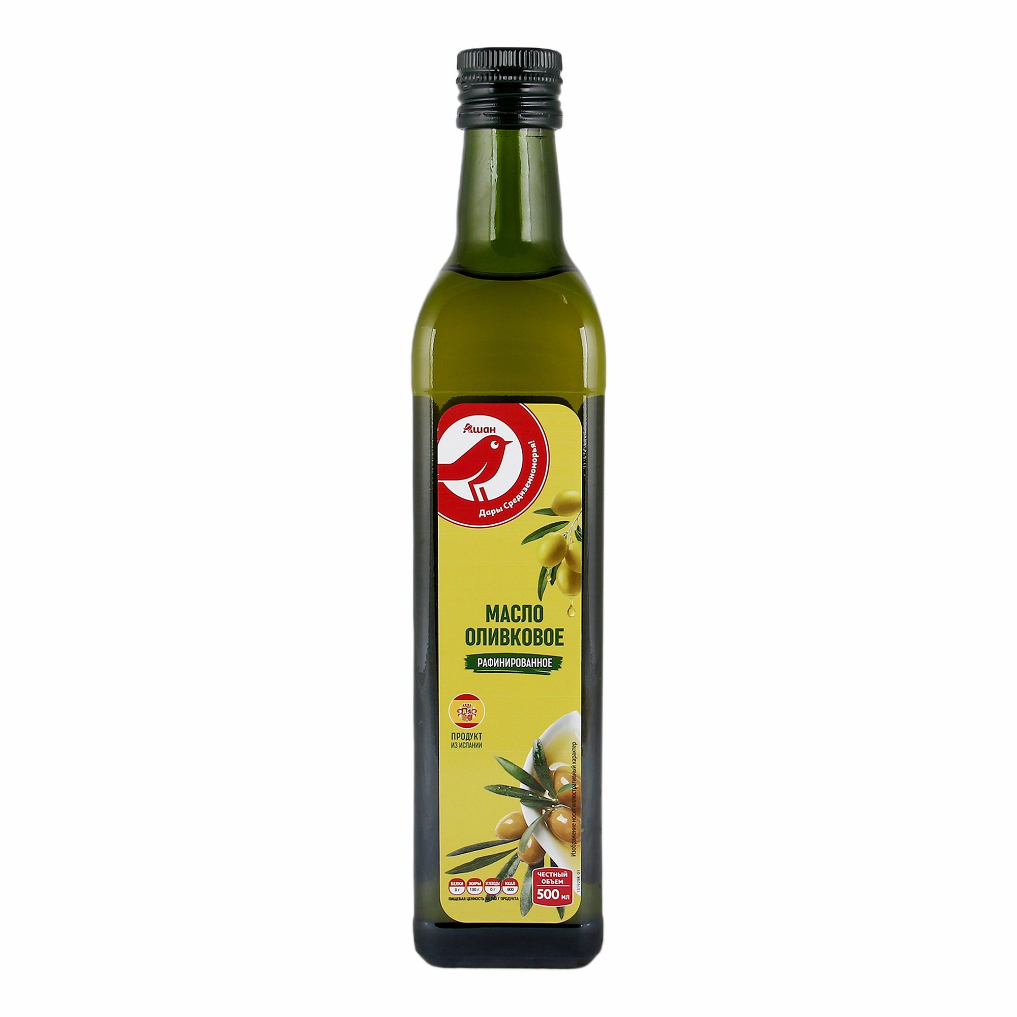 Оливковое масло АШАН Красная птица рафинированное 500 мл