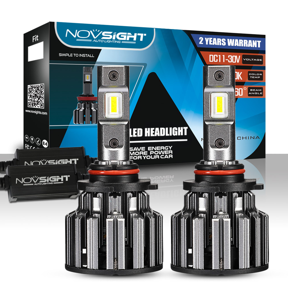 Светодиодная LED лампа Novsight F03 HB3 9005 цоколь P20d 70Вт 2 шт 6000K 15000Лм белые