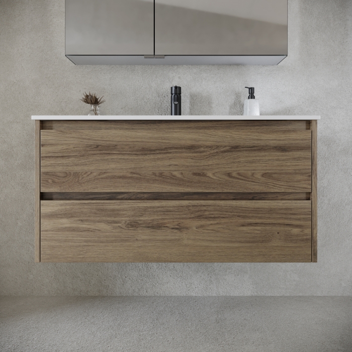 

Тумба с раковиной Sancos Libra 100 дуб чарльстон, LB100ECH+CN7003, Коричневый, Libra