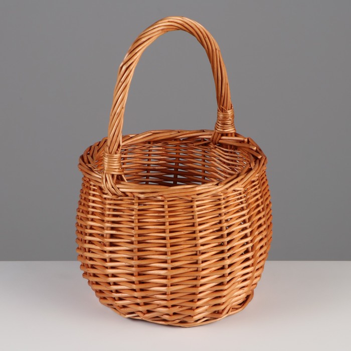 

Корзина хозяйственная, 19х14/25 см, ива, Коричневый