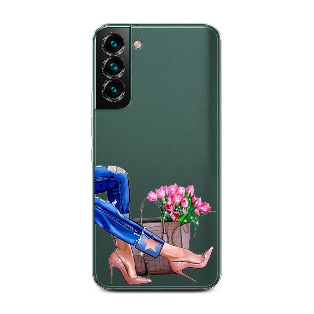 

Чехол Awog на Samsung Galaxy S22 + / Самсунг S22 + "Каблучки", Голубой;коричневый;розовый, 2103950-7